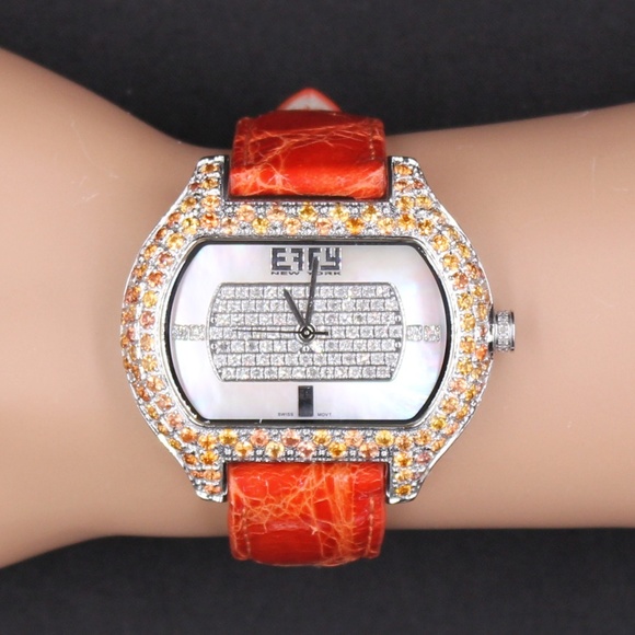 Effy | Accessories | Orange Sapphire Diamond 5 Tcw Unisex  display picture 1